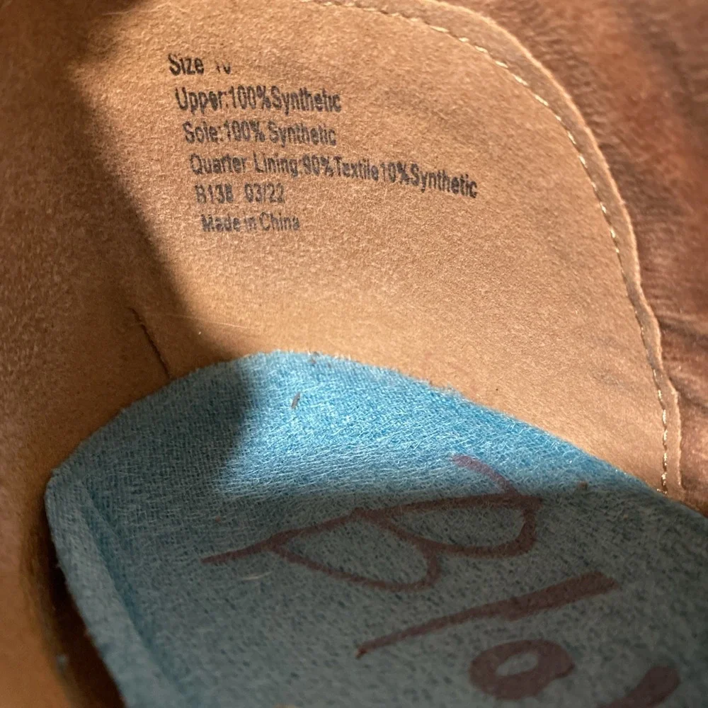 Blowfish Boots Womens 8.5 Ankle Bootie Brown‎ Side Zip Casual Round Toe Wedge